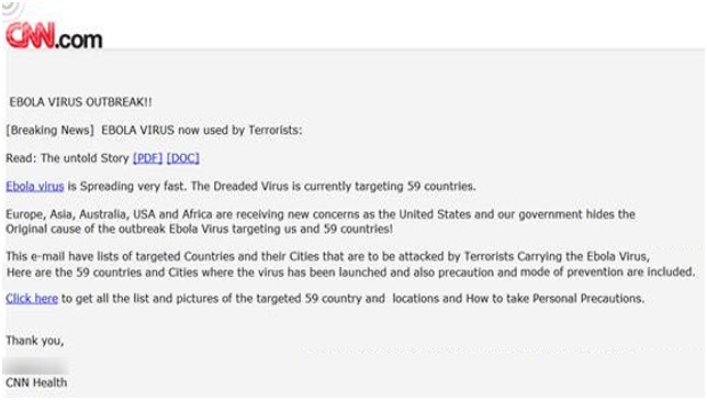 向用户发送虚假的CNN邮件