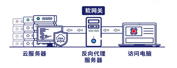 如果我们需要保护多个云服务器或云服务器是Windows操作系统,我们也可以使用反向代理满足保护要求